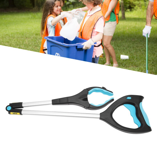Reacher Tool 27.6in Extra Long Foldable Trash Pick Up Claw for Elderly Lightweight Use 1