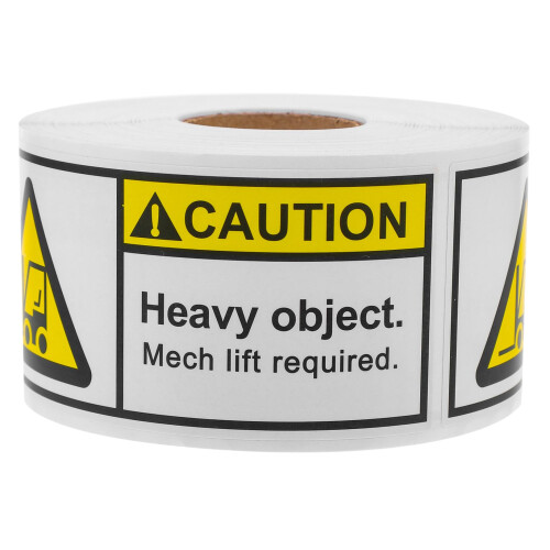 Caution Adhesive Labels Roll for Heavy Weight Warning and Warehouse  Safety