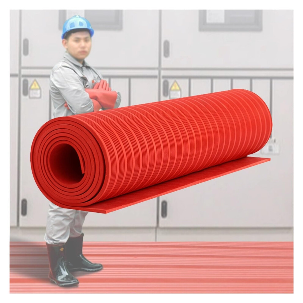 Insulating Rubber Safety Mat 15Kv Voltage Resistant Nonconductive Floor Mat For Switchgear Rooms Green 8X3.2x0.25in 9174973390572
