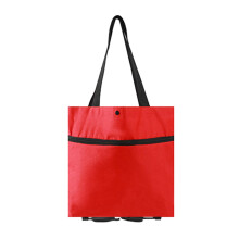 Foldable Shopping Cart with Wheels, Large Capacity Reusable Oxford Cloth Trolley Bag for Groceries