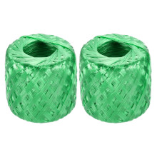 2 Pcs 738ft Plastic Packing Rope Nylon Polyester Twine Heavy Duty for Gardening and Crafts Green