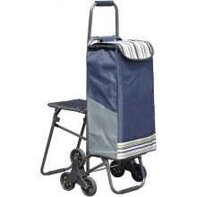 Foldable Shopping Trolley with Removable Weatherproof Bag and AllTerrain Wheels for Groceries
