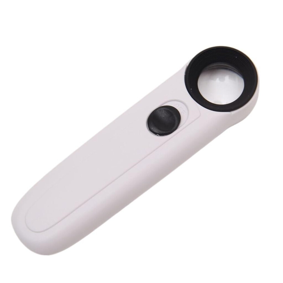 Handheld Magnifying Glass 40x LED Magnifier for Reading and Inspection with Crystal Clear View