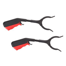 2pcs Trash Grabber Tool with Long Reach and Ergonomic Non‑Slip Grip for Easy Outdoor Litter Pickup