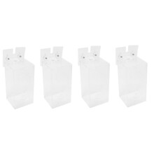 4pcs Acrylic Wall Mount Glove Dispenser Box Single Slot Organizer for Bathroom or Kitchen