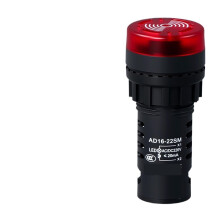 AD1622SM Industrial Warning Buzzer with Chime AC220V LED Flash Alarm Yellow for Machinery