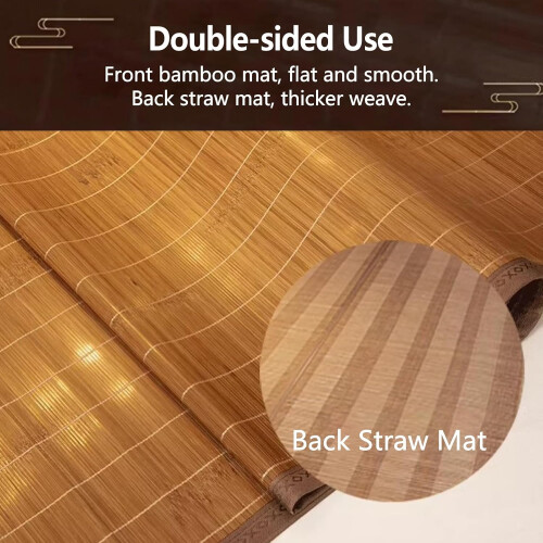 Cooling Mattress Single Size with Breathable Foldable Bamboo Surface for Summer Dormitory 100x190cm 2