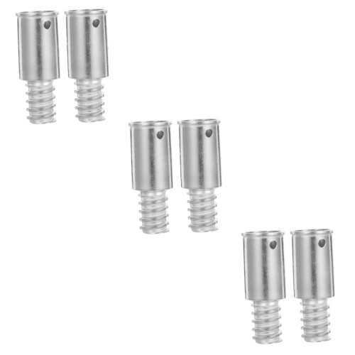 6pcs Metal Threaded Pole Tips Replacement Handle Ends for Brooms Mops and Cleaning Tools Durable Secure Fit