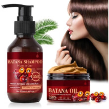 Batana Oil Shampoo und Conditioner Set, Batana Oil Shampoo und Conditioner für Haarwachstum, beugt Haarausfall vor