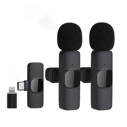 JESWO Wireless Lavalier Microphone with Noise Cancelling, Compatible with Android and iOS