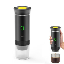 Portable Coffee Machine, 12V Rechargeable Espresso Coffee Maker, Compatible with Small Capsules, Large Capsules and Ground Coffee