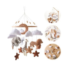 Baby-Mobile, Woodland Animal Kingdom Musik-Baby-Mobile, Baby-Mobile, Musical, Musik-Mobile, Windspiele für schlafende Babys