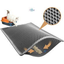 Dubbellaags opvouwbare afneembare kattenbakmat grijs, 5040CM