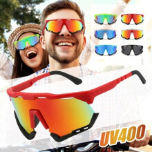 Cycling Glasses Polarized Sports Sunglasses for Men Women Cycling Motorcycle Skiing (Red)