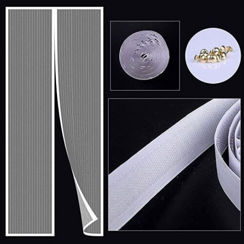 Witte gaas magnetische schermdeur Magnetisch schermdeurvenster 120 * 220 cm 1