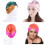 Night Cap,Double Layer Knotted Sleep Caps,Satin Shower Cap,Stretchable Night Cap,Sleep Hat(3pcs) 4