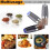 Kimjo Electric Salt and Pepper Mill Adjustable Gravity - Ανοξείδωτο ατσάλι με φως LED - Σετ 2 4