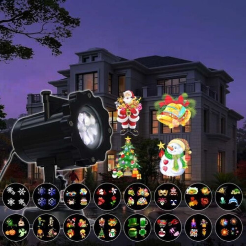16 Patterns Waterproof LED Lawn Light Landscape Projection Light Christmas Decoration 1