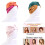 Night Cap,Double Layer Knotted Sleep Caps,Satin Shower Cap,Stretchable Night Cap,Sleep Hat(3pcs) 3