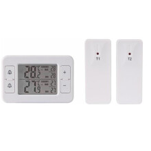 Draadloze binnen-buitenthermometer, digitale hygrometer met luchtmeter met achtergrondverlichting
