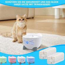 Cat Water Fountain Filter with Triple Filtration System with Resin and Activated Carbon