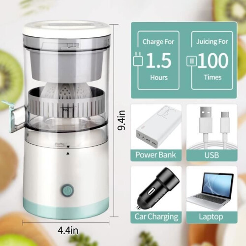 Sboly Cordless Electric Citrus Juicer - 55W - Αφαιρούμενο δοχείο - Φόρτιση USB - Φορητό - Πολυλειτου 2