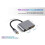Type C to VGA + HDMI + USB3.0 + PD100W Charging 4 in 1 Adapter - Same Display - Grey 4