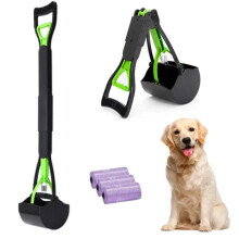 Foldable Dog and Cat Poop Scooper 80cm with 90 Biodegradable Dog Poop Bags