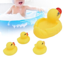 ATYHAO Duck Bath Toy - 4 τεμάχια - Premium Rubber - Για μωρό 3 μηνών και άνω