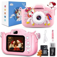 Kids Camera, 2.0 Inch HD 1080P Electronic Toys 3-12 Years Old Video Selfie with 32GB SD Card Christmas Birthday Gifts