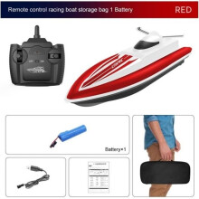 2.4G High Speed Remote Control Boat Waterproof Electric Miniature Boat Rechargeable RC Toy for Kids with Battery