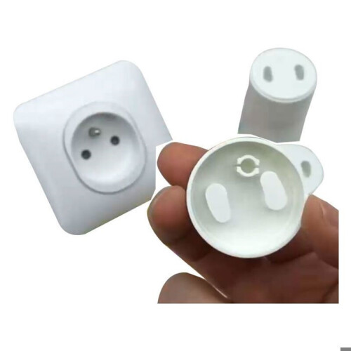 20 Removable Bb Socket Covers Without Key or Adhesive - Home Security for Electrical Outlet Protection PZCC 1