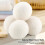 6pcs 6cm Natural Wool Dryer Balls Water Absorption Eliminates Static Laundry Replacement-CHD 1