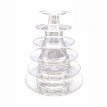 6-laags Macaron-standaard voor bruiloft, verjaardagsfeestje, plastic cupcake-taartdisplay