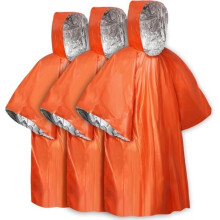 3er-Pack Thermo-Schlafsäcke, Notfall-Überlebens-Poncho, thermisch, für Camping, Wandern, Outdoor – 100 x 125 cm