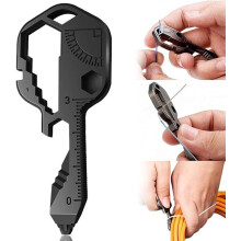 24 in 1 Stainless Steel Bottle Opener | Used for Cutting Line Tools, Can Opener, etc (Black)