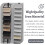 Wall Mounted Tile Display Rack for Ceramic Samples, SpaceSaving Iron Stand with Clear Tile View, Black 240cm 3