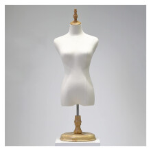 Female Dress Form Adjustable Half Scale Mannequin Torso with Wooden Stand and Removable Arm Red