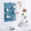 Pegboard Organizer Wall Mounted PP Plastic Panel Kit for Kitchen Bathroom Office, Blue, Tool Modular Design 2