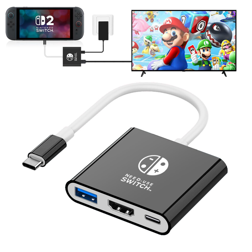 Dock With 4K@60Hz Hdmi 2.0, Pd 100W Charging, Usb 3.0, Compatible With Nintendo Switch, Oled And Steam Deck 9113335659711