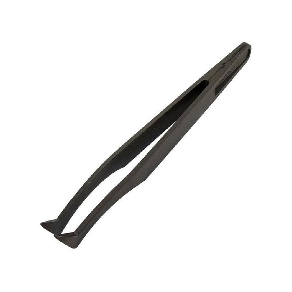 Long Precision Tweezers Size B, Fine Tip Tweezers for Electronics and Jewelry, Extended Reach Design