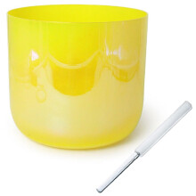 432Hz A Note Crystal Singing Bowl 7 Inch Quartz Chakra Sound Healing Bowl with Acrylic Striker and ORing