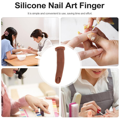 Manicure Practice Hand Silicone Nail Training Hand with Bendable Joints Realistic Reusable Model 1