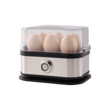 Stainless Steel Egg Cooker with Auto Shut Off, Fast Boil, MultiFunction for 6 Hard or Poached Eggs