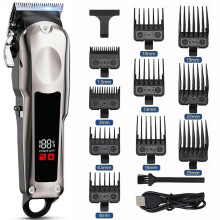 Professional Men's Hair Clipper 7200rpm, Cordless Rechargeable Precision Trimmer, Electric Shaver LED Hair Clipper