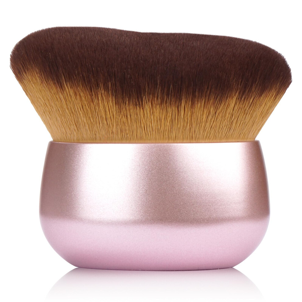 Pink Self Tanner Brush Extra Large Kabuki Body Brush For Tanning Lotion And Makeup, Soft Synthetic Bristles