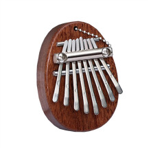8 Key Mini Kalimba Thumb Piano, Compact Travel Size Mahogany Instrument with Clear Resonance for Beginners