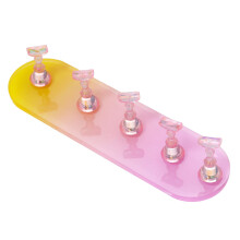 Nail Practice Stand with Magnetic Tip Holders and Durable Crystal Base for Salon and Home Use