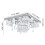 Living And Home 50W LED Crystal Ceiling Light 6