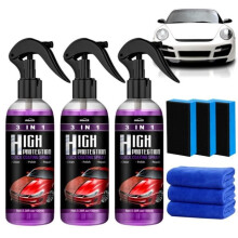 3 stuks hoge bescherming 3 in 1 auto keramische coating, kristal coating spray, auto polish glans voor auto coating spray